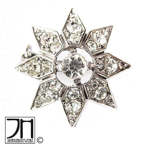 Vintage strass stern - , brosche
