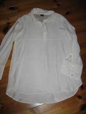 C&A Bluse 100% Seide Gr.38 NEU weiß creme Langarm Seidenbluse lang sixth sense