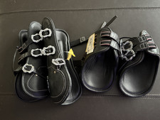 Wunderschöne edle Barock Gamaschen 4er Set schwarz silber Gr. WB Full NEU