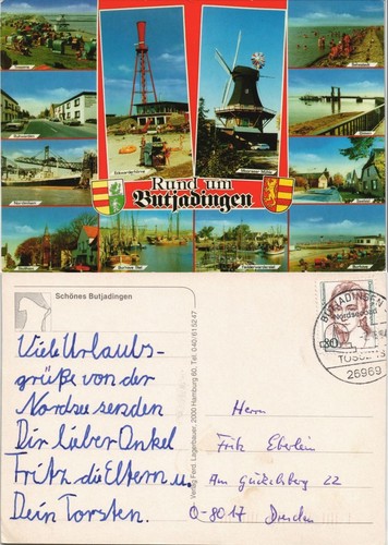 Butjadingen mehrbild mit - butjadingen, mehrbild-ak