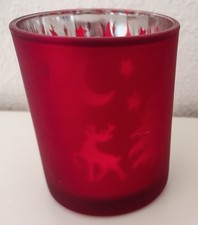 Dekoration Teelichthalter Flackerlicht Rot Silber Kerzenhalter Kerzenleuchter