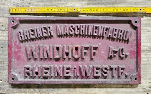 Fabrikschild einer köf aus - einer,