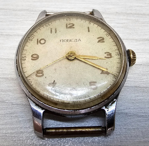 Vintage soviet watch pobeda - soviet,
