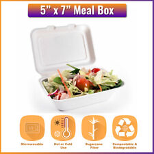 5 Zoll x 7 Zoll kompostierbare Brotdose - Lebensmittelbehälter zum Mitnehmen - Bagasseboxen, Öko