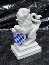 Porzellan Figur Nymphenburg Bayerischer Löwe Tiere Skulptur Statue Kunst #9343