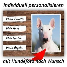 Hundeschild mit eignem Foto - Hunde Warnschild - Hunde Schild Motiv "001"
