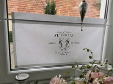Scheibengardine Bistrogardine Vorhang Spruch Shabby  St.Tropez Landhaus Vintage