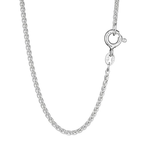 Collier 50cm zopfkette rund - collier,