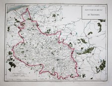 Artois Arras Lens St. Omer Aire Hesdin France carte map Mentelle Chanlaire 1797