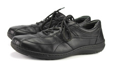 Waldläufer Gr.45 Uk.10,5  Herren  Halbschuhe Slipper Leder Schwarz   J 836