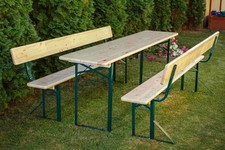 biergartengarnitur mit lehne 200 cm Festzeltgarnitur Holz Biertischgarnitur