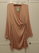 H&M Damen Satin Kleid Größe