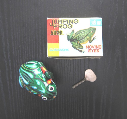 Jumping frog blechspielzeug - jumping,
