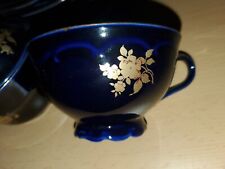 Kaffeeservice Bareuther Waldsassen, Bavaria Kobalt handvergoldet für 6 Personen