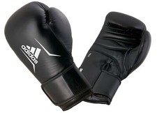 adidas Boxhandschuhe Speed 175 | Leder Schwarz-Weiß 10-16 oz | Kickboxen Fitness