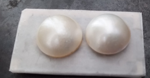 Mabè perlen paar - mm, weiß