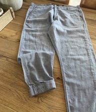 Herren Leinenhose,blau,Größe