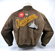 Chevignon Lederjacke News World Marine braun Gr. XL (L) vintage Wildleder