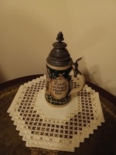 Jugendstil bierkrug steinzeug - jugendstil,