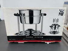 WMF Allegro Fondueset 11-teilig, für 6 Pers, Brenner Gabeln, Cromargan Edelstahl