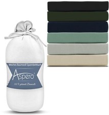 Bettlaken Spannbettlaken aus hochwertiger Baumwolle - Spanbetttuch 25 cm Höhe