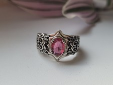 Rosa Ring aus Silber