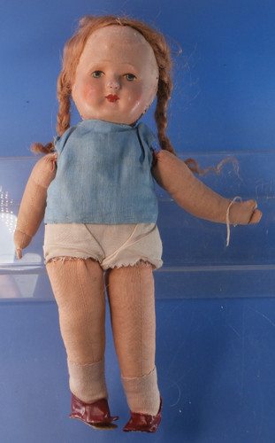 Alte stoffpuppe mit - stoffpuppe,