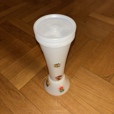 Alte Tupperware Puderzucker-Mühle „Süße Müllerin“ in weiß, Retro/Vintage-Rarität