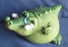 Dino Spardose grün Keramik