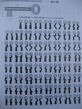 AB55 Chubb - Schlüssel Bartschlüssel Rohling für Einschnitt Fabr. Börkey