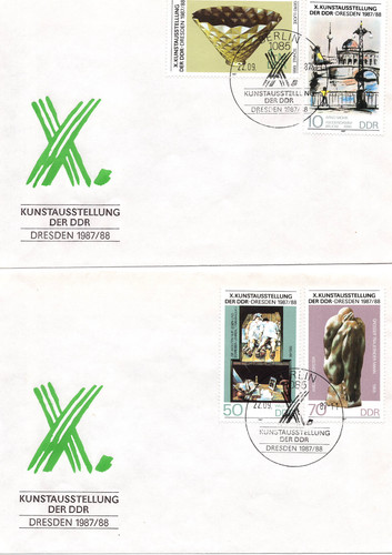 Fdc 1987 kunstausstellung - 2, x
