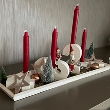Adventskranz, Adventszahlen, Weihnachten, Weihnachtsdeko-Handmade