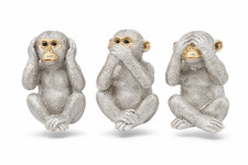 3 Schimpanse Affen Deko