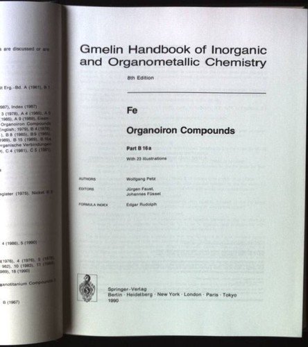 Gmelin handbook inorganic - gmelin, of