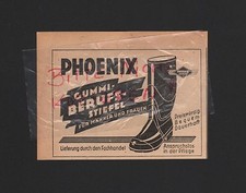 HAMBURG, Werbung 1950, PHOENIX Gummi-Stiefel