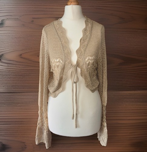 Shein beige häkel strickjacke - shein,