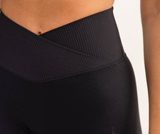 Damen Gym Short V Cross Stretch Push Up Yoga Shorts Booty Scrunch Fitness Hose L