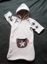 "Mini ISI Soft" Fuß- Schlafsack Wagensack 6-12Mon grau Stern 3-Punkt-Gurt NEUw