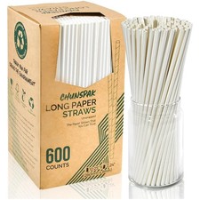 Papier Trinkhalme lang 26cm