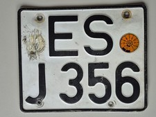 Vintage DIN Kennzeichen Esslingen TÜV 1989