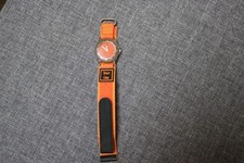 #Armbanduhr, #Klettverschluss, #Textilarmband, #orange, #Sport Line, #5ATM wasse