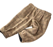 NEU Jagdhose/Knickerbocker Tweed florentinisch beige-gelb-grün kariert Gr.52