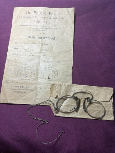 Antike brille kneifer largnons - brille,