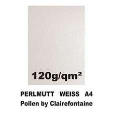 100 Blatt A4 Perlmutt Weiss