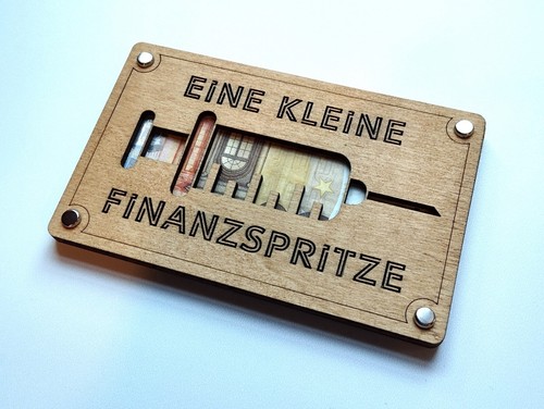 Holz geldgeschenk karte eine - holz-geldgeschenk-karte, "eine