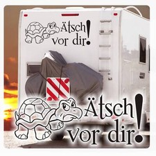 Ätsch vor dir! Wohnmobil Aufkleber Turtle Schildkröte Caravan Wohnwagen WoMo278