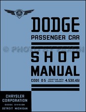 1937 Dodge Auto Shop Manuell 37 D5 Reparatur Service Buch Enthält Schaltpläne
