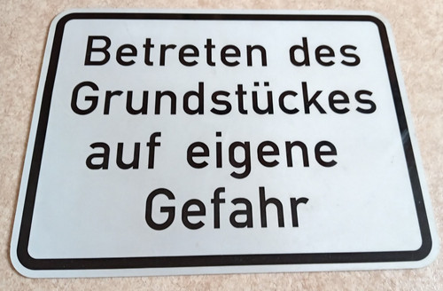 Altes schild zusatzschild - altes,