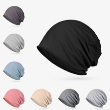 Long Beanie Mütze Slouch Trend Damen Herren Sport Chemo Baumwolle Stretch Mützen