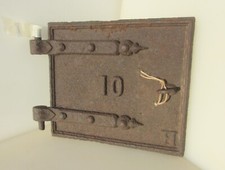 Antiker Gusseisen Herd Tür Luke Ofen Vintage Alt Reclaim Viktorianisch 10,25"W